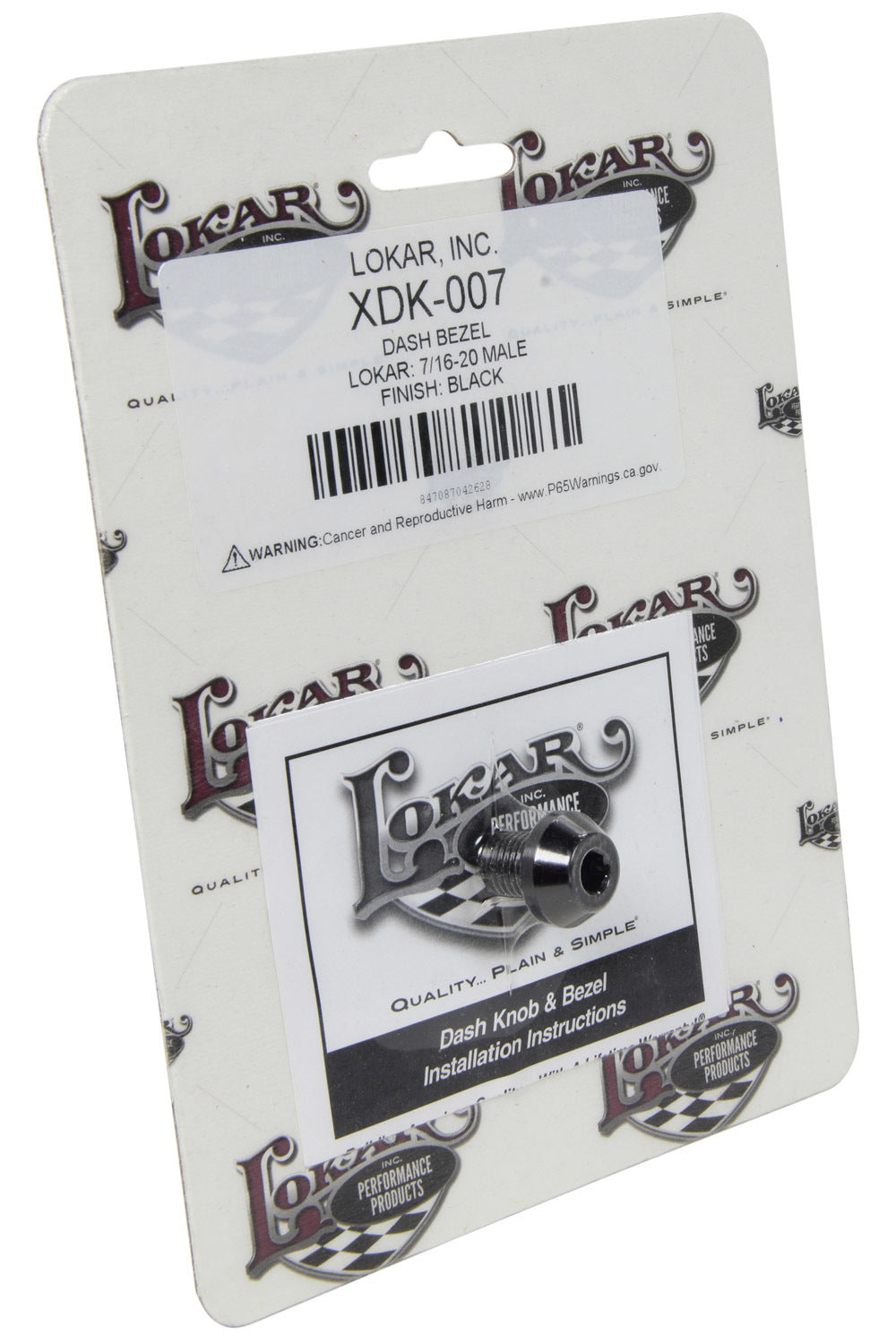 Dash Bezel Lokar 7/1 6-20 Male Black Dash Knobs Lokar