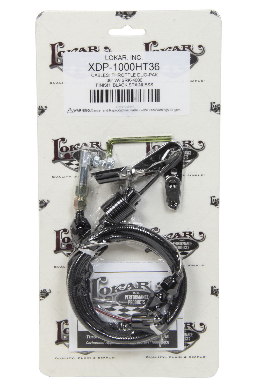 36in Duo Pack Throttle Cable Black Throttle Cables Lokar