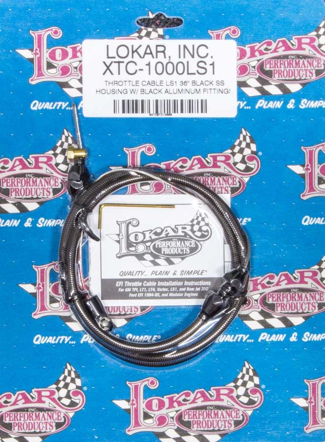 Throttle Cable Black 36in LS1 Throttle Cables Lokar