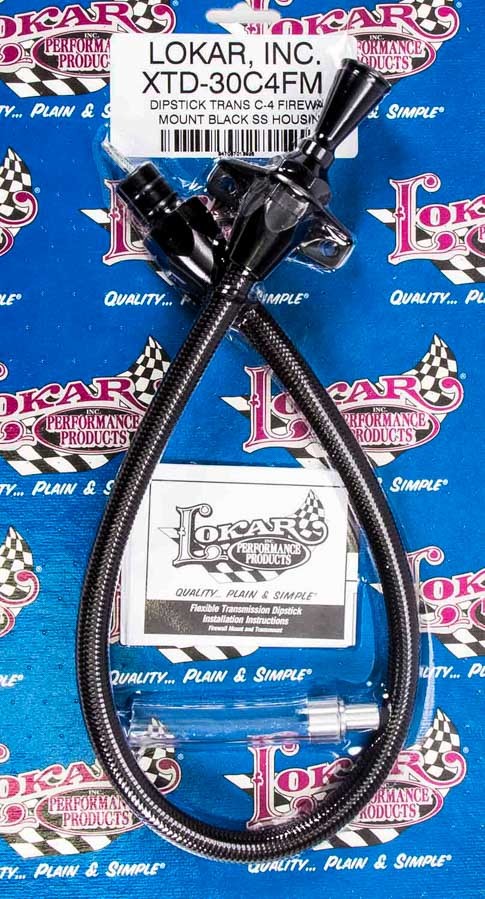 Black Dipstick Ford C4 Trans Firewall Mount Automatic Transmission Dipsticks Lokar