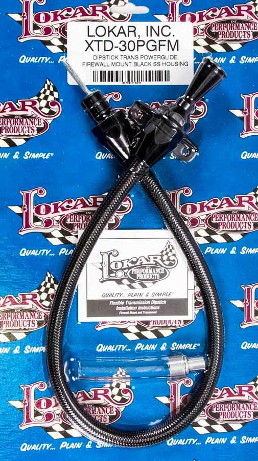 Black Trans Dipstick GM P/G Firewall Mount Automatic Transmission Dipsticks Lokar