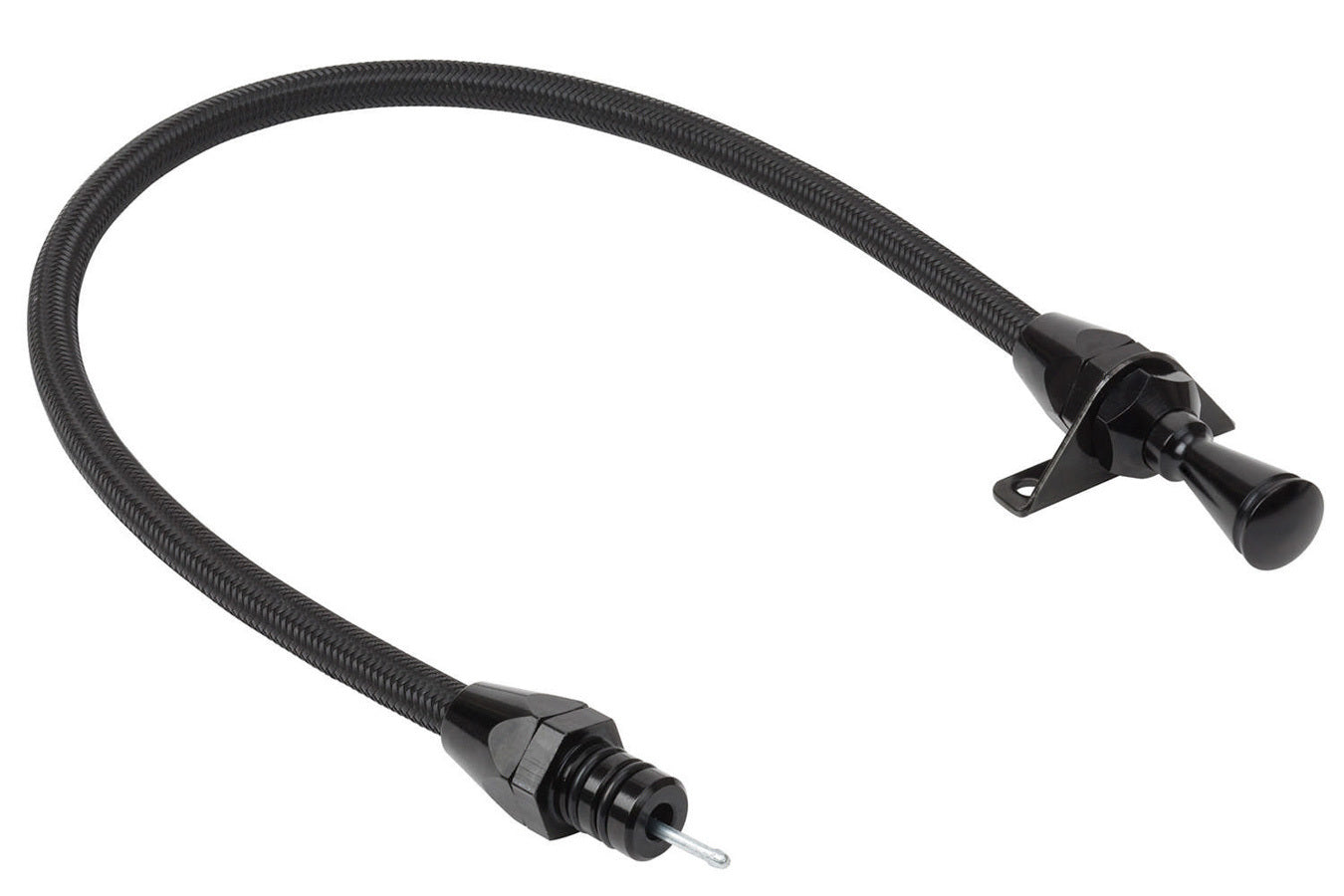 Black Trans Dipstick GM TH350/400 Firewall Mt Automatic Transmission Dipsticks Lokar