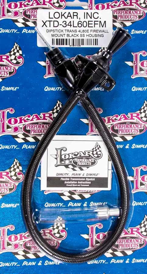 Black Trans Dipstick GM 4L60E Firewall Mount Automatic Transmission Dipsticks Lokar