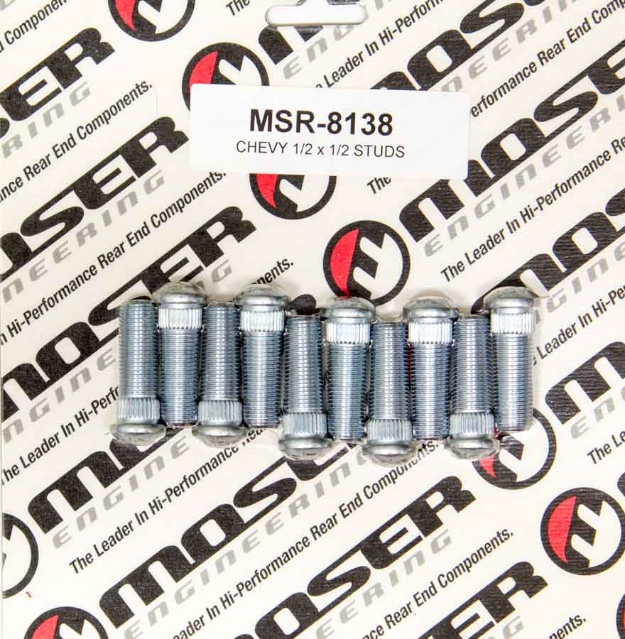 1/2-20 x 1-1/2 Wheel Studs (10pk) .530 Knurl Wheel Stud Moser Engineering