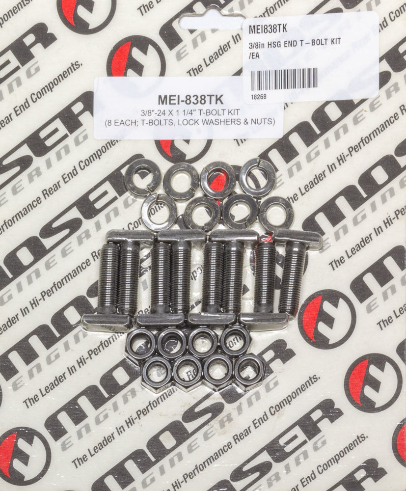 3/8in HSG END T-BOLT KIT /EA Rear End Housing Fastener Kits Moser Engineering