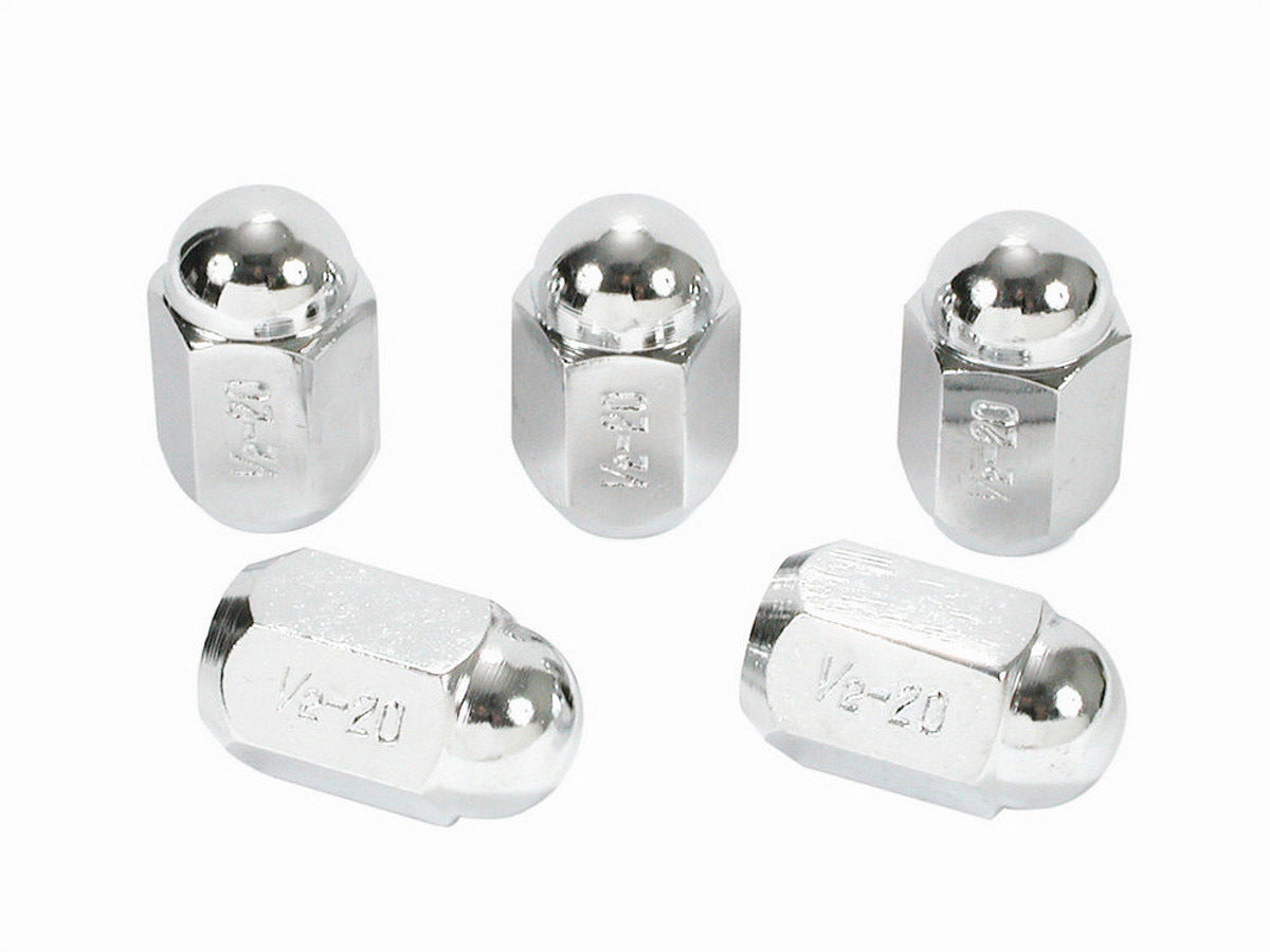 Chrome Acorn Nuts 1/2 - 5 Pack Wheel Lug Nuts Mr Gasket