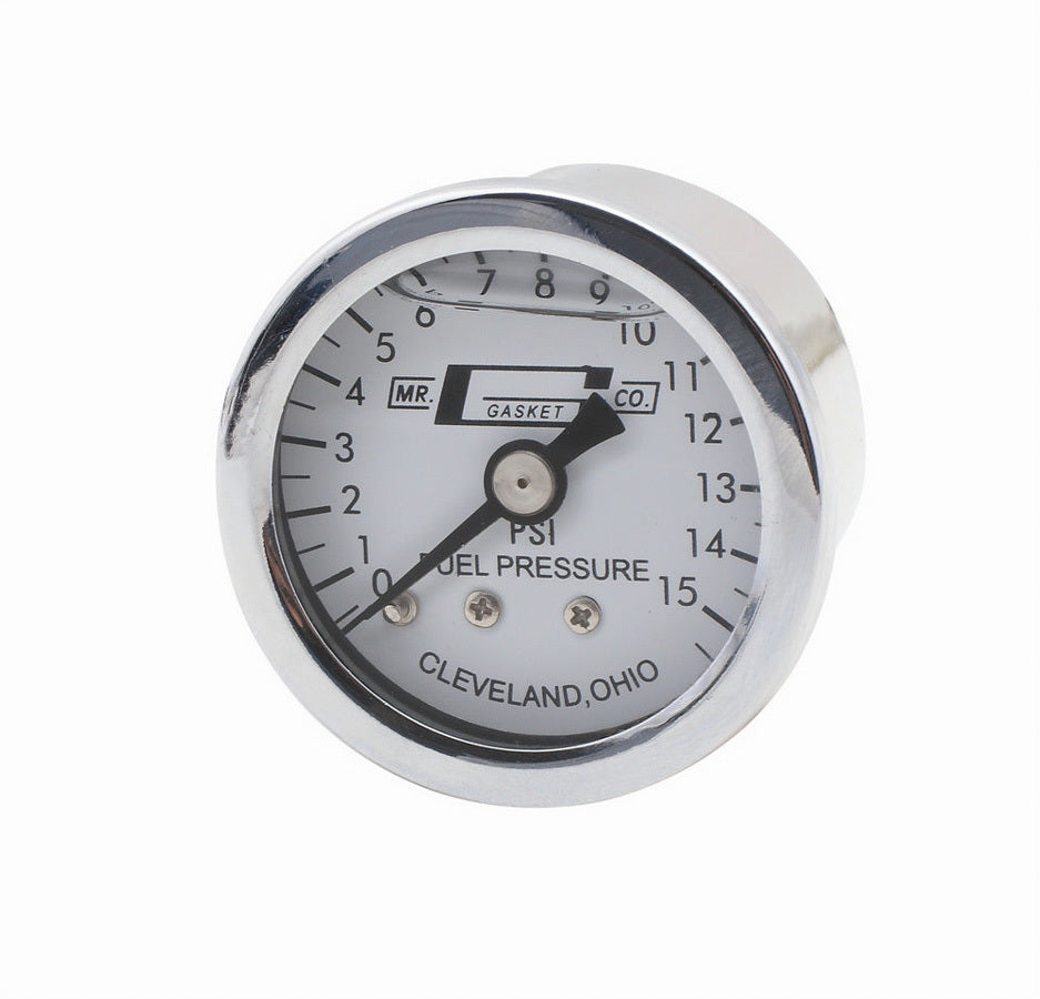 Liquid Filled Pressure Gauge 0-15lb Analog Gauges Mr Gasket
