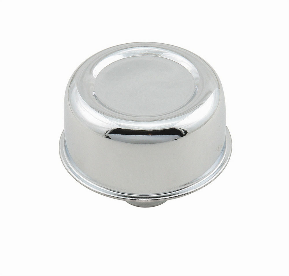 Chrome Breather P/O Meda Valve Cover Breathers and Components Mr Gasket
