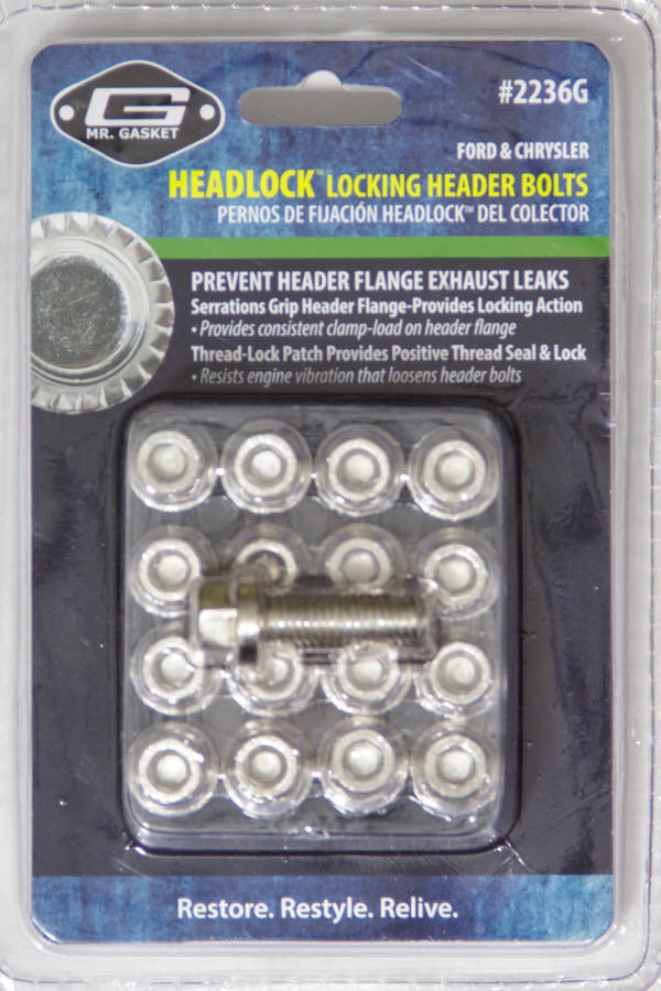 Locking Header Bolt Kit 8mm x 1.25 x 1.0mm 17pk Exhaust Manifold/Header Fastener Kits Mr Gasket
