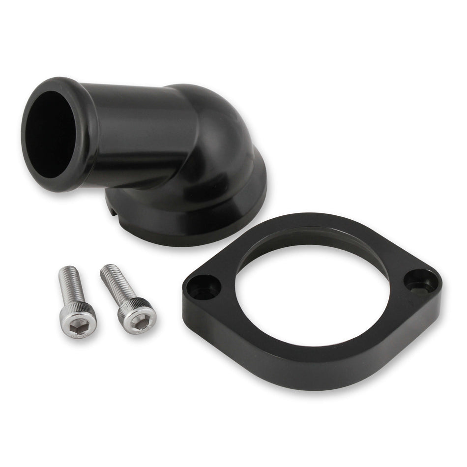 Water Neck - Swivel Style GM LS 97-Up Black Water Necks - Thermostat Housings Mr Gasket