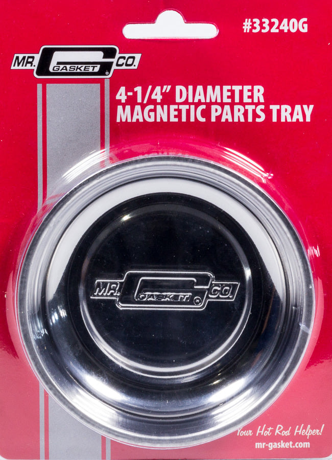 Magnetic Parts Tray 4.25in Round Tool Trays Mr Gasket