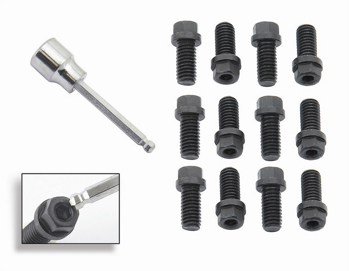 3/8-16 x 3/4 Header Bolt Set (12) Combo Hex & Soc Exhaust Manifold/Header Fastener Kits Mr Gasket
