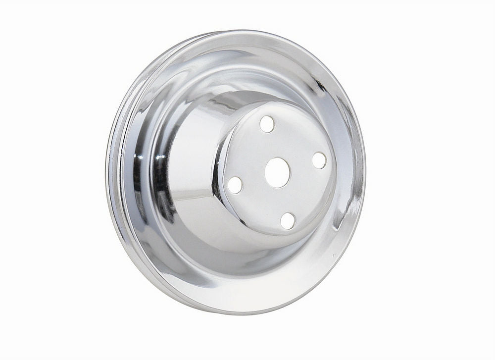 Chrome Water Pump Pulley Single Groove Water Pump Pulleys Mr Gasket