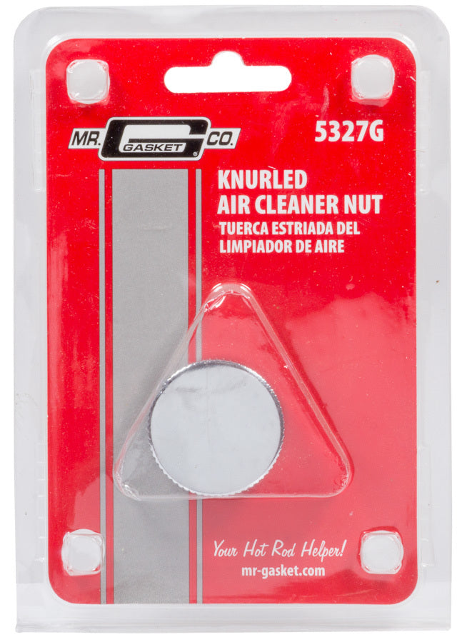 Air Cleaner Nut - Chrome Steel Knurl 1/4-20 Air Cleaner Fastener Kits Mr Gasket