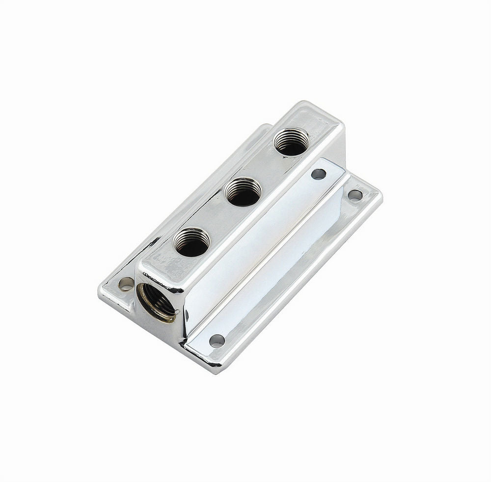 3-Hole Fuel Log Block AN-NPT Fittings and Components Mr Gasket