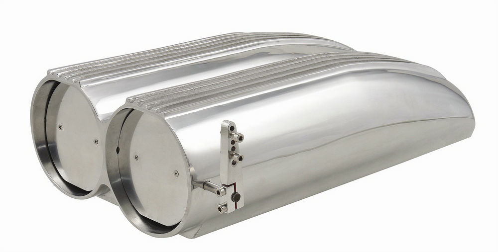 Double Barrel Scoop Shotgun Style Polished Air Cleaner Assemblies and Air Intake Kits Mr Gasket