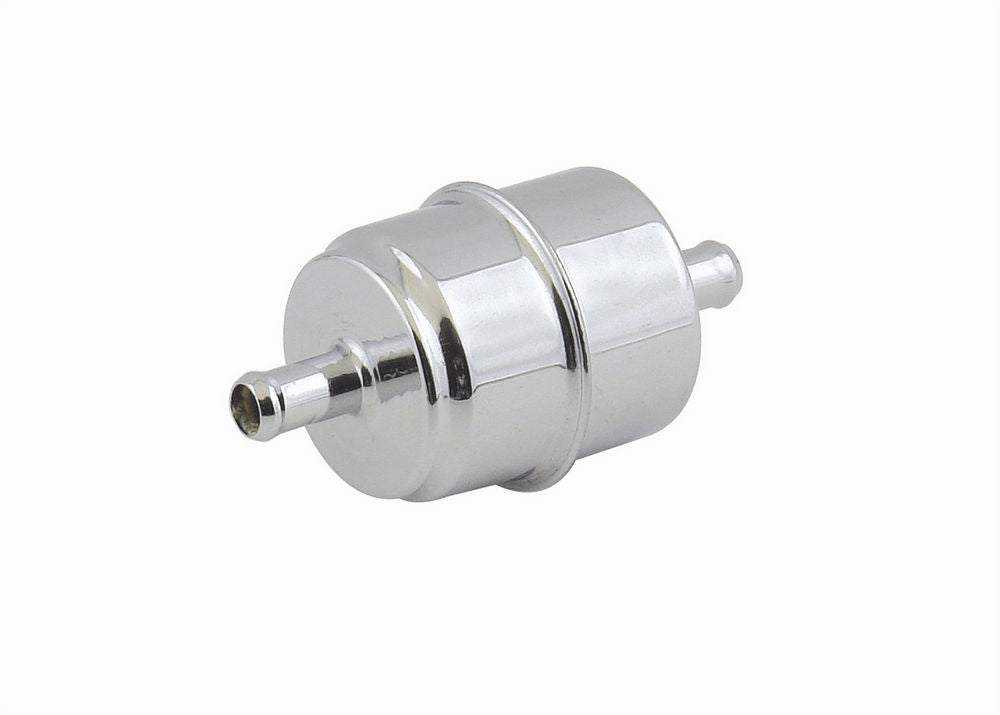 Chrome 3/8in Fuel Filter Fuel Filters and Components Mr Gasket