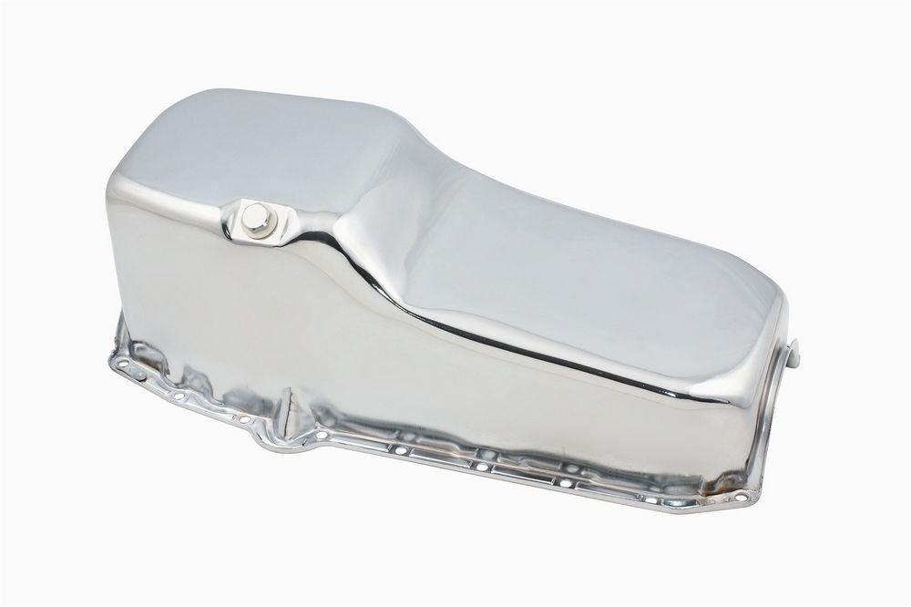 Sb Chevy Chrome Oil Pan Engine Oil Pans Mr Gasket