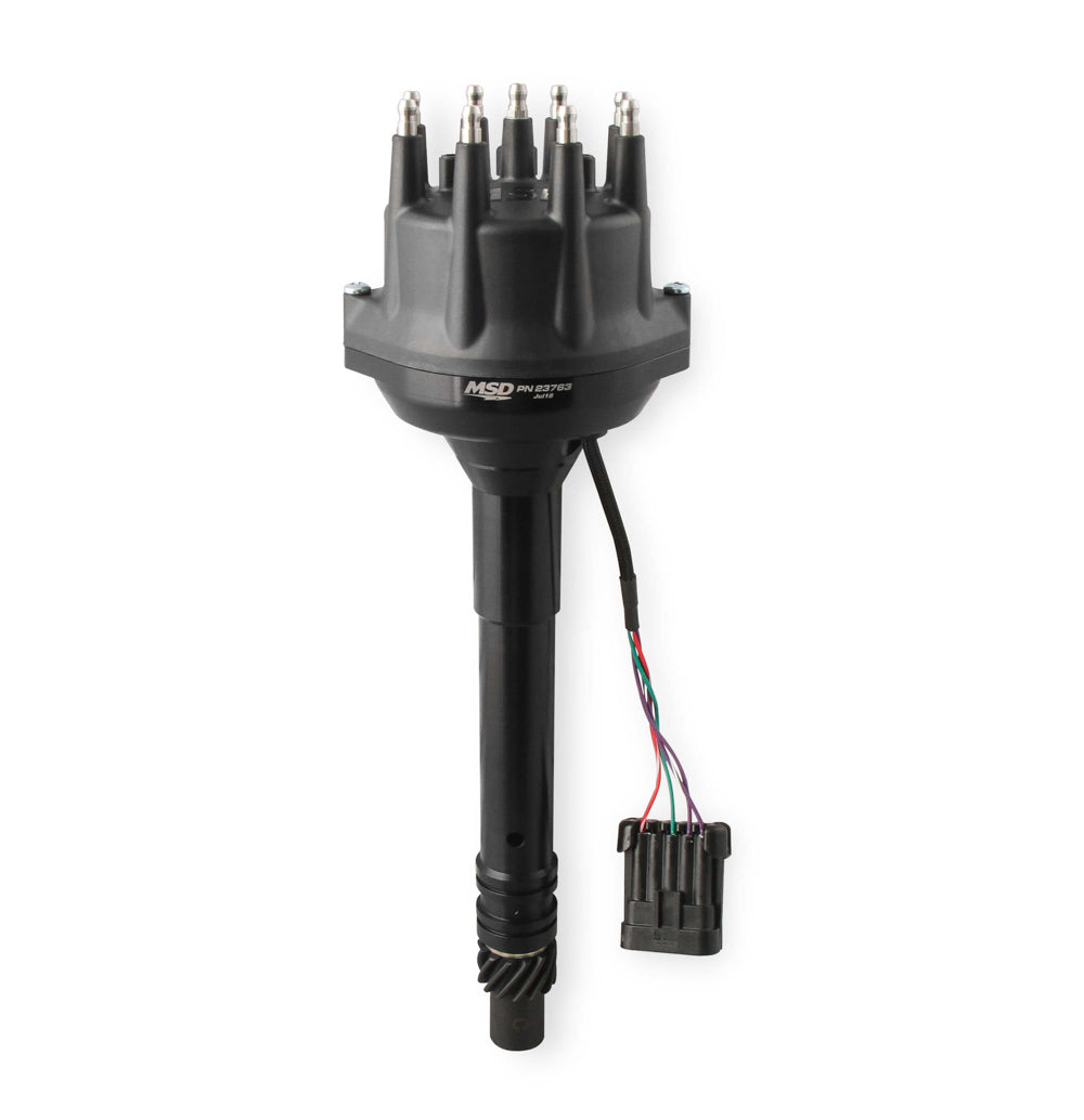 Dist. Black Dual Sync Chevy Tall Deck Distributors MSD