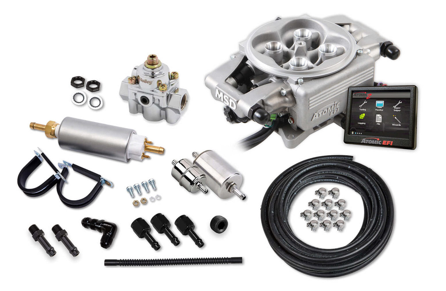 Atomic 2 EFI Master Kit Natural Finish Electronic Fuel Injection Systems MSD