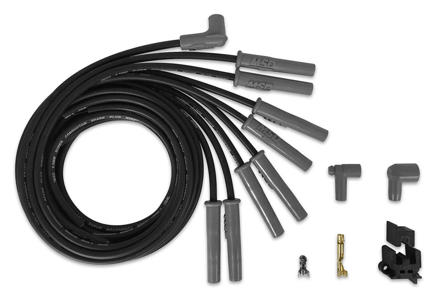 8.5MM Spark Plug Wire Set - Black Spark Plug Wires MSD