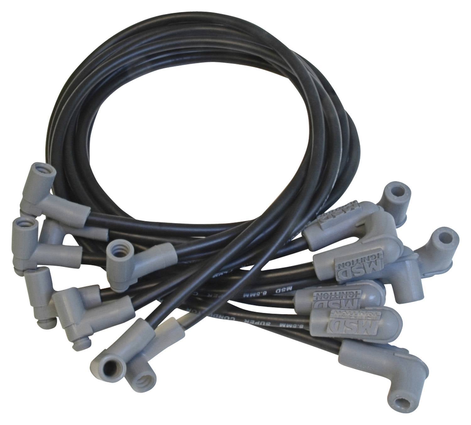 8.5MM Spark Plug Wire Set - Black Spark Plug Wires MSD