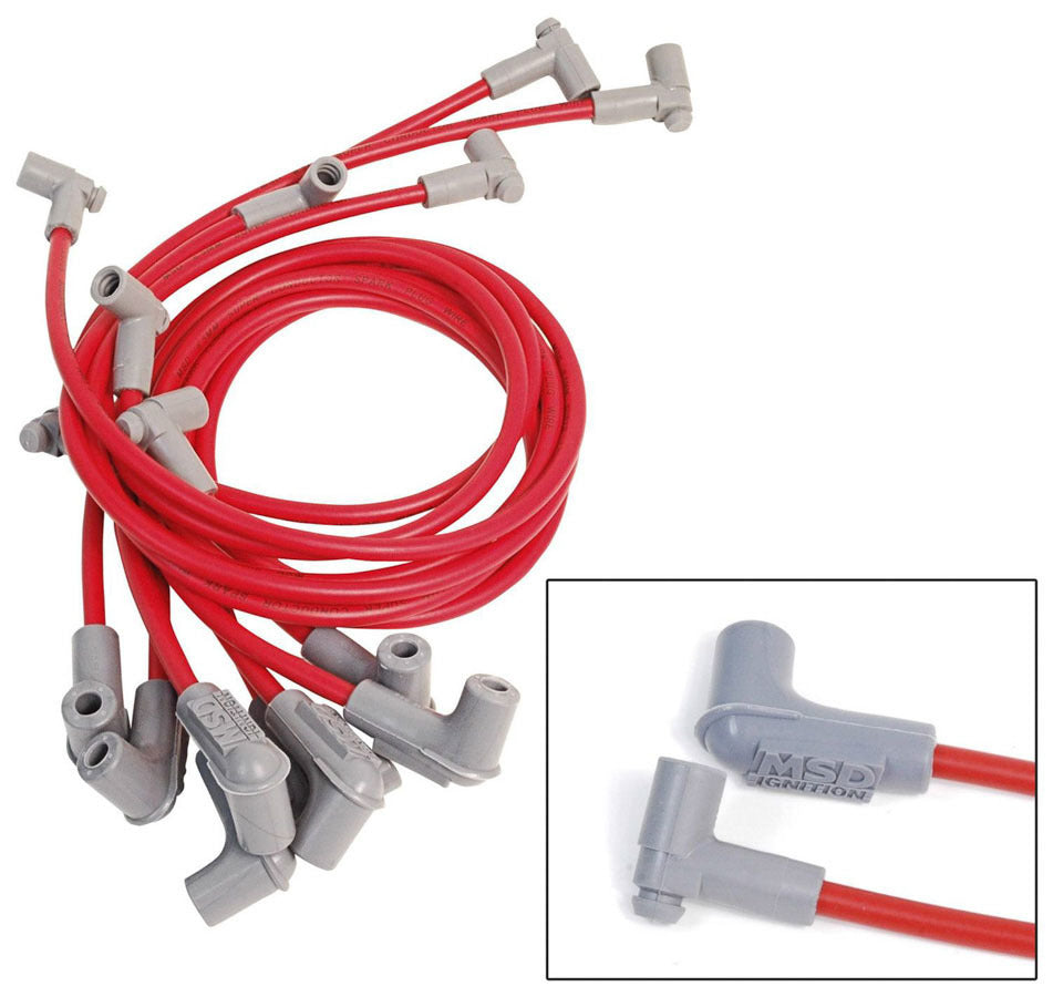 8.5MM Spark Plug Wire Set - Red Spark Plug Wires MSD