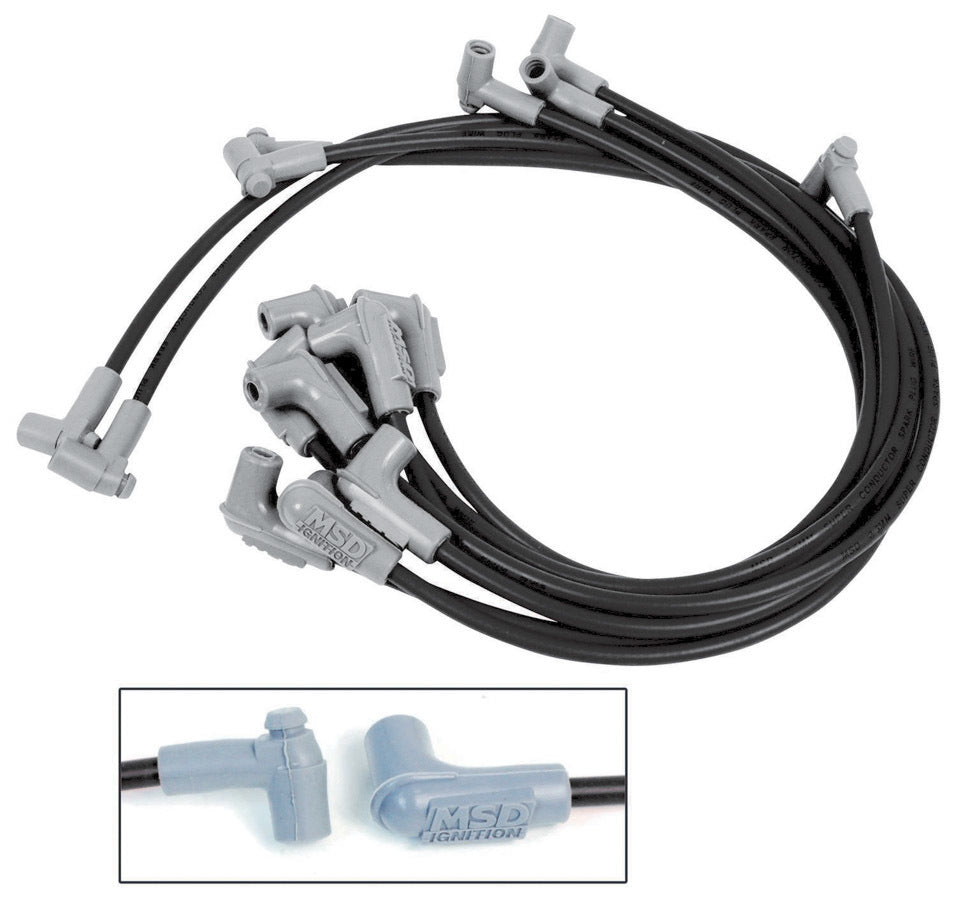 8.5MM Spark Plug Wire Set - Black Spark Plug Wires MSD
