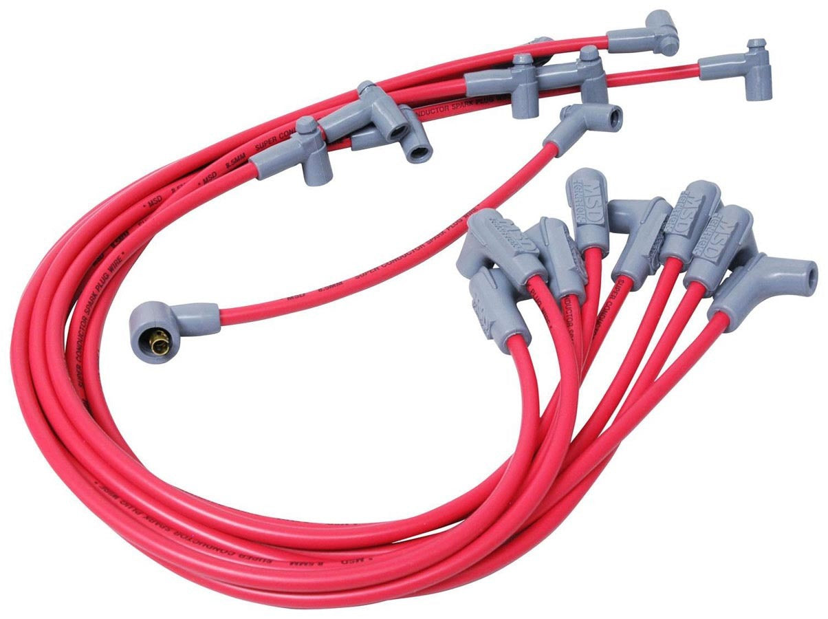 8.5MM Spark Plug Wire Set - Red Spark Plug Wires MSD