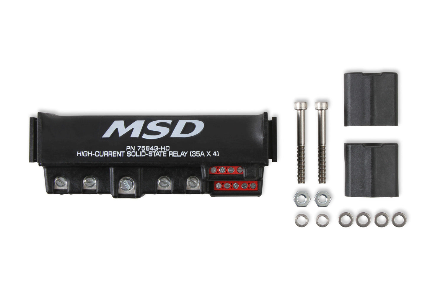 High-Current Solid State Relay 35 Amp x 4 Black Relays/Relay Kits MSD