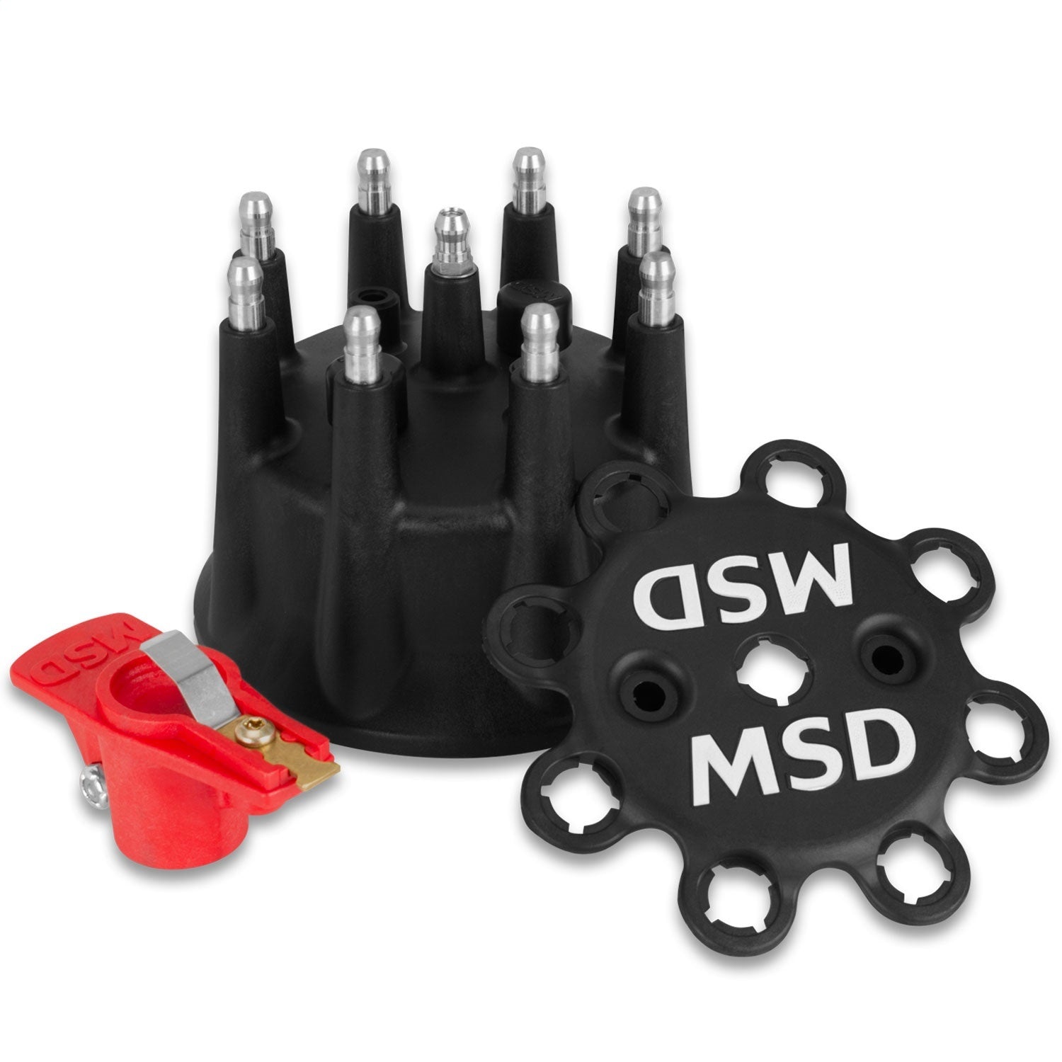 Cap & Rotor Kit Pro Mag Lite - Black Distributor Caps MSD