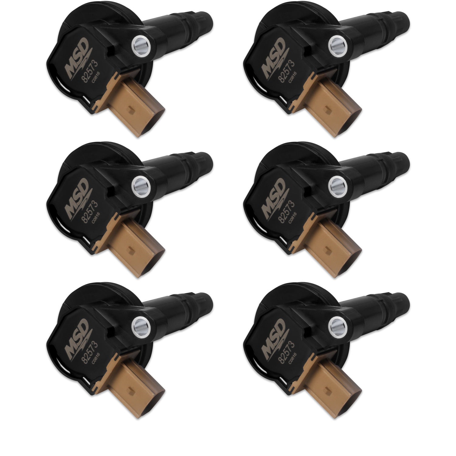 Coils 6pk Ford Eco-Boost 3.5L V6 Black Ignition Coils MSD