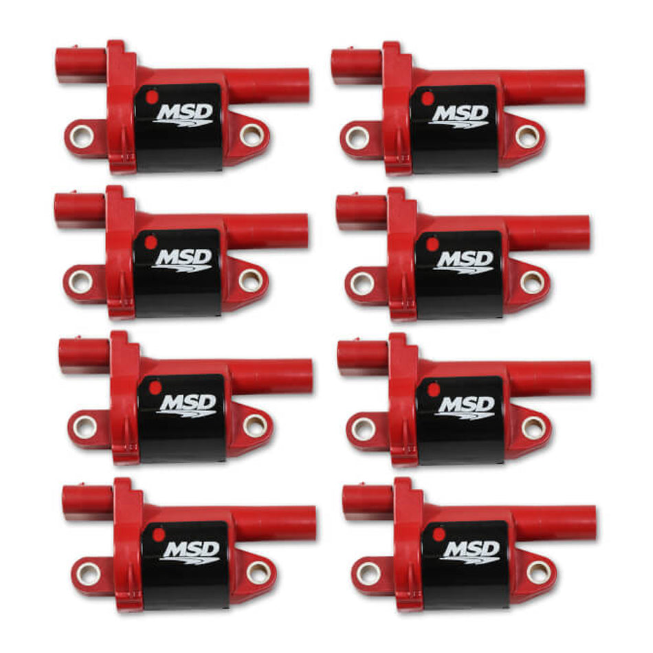 Coil Red Round GM V8 2014-Up 8pk Ignition Coils MSD