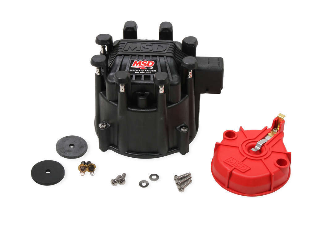 MSDExtreme Output GM HEI Cap/Rotor Kit Black Distributor Caps MSD