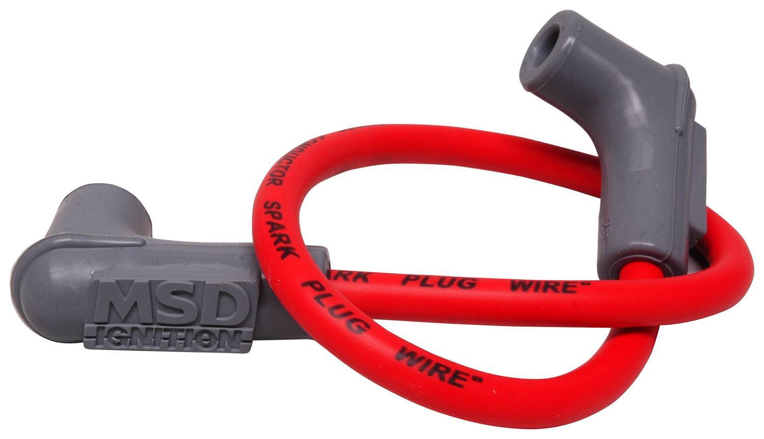HEI 8.5 Coil Wire - Red 18in Long Ignition Coil Wires MSD