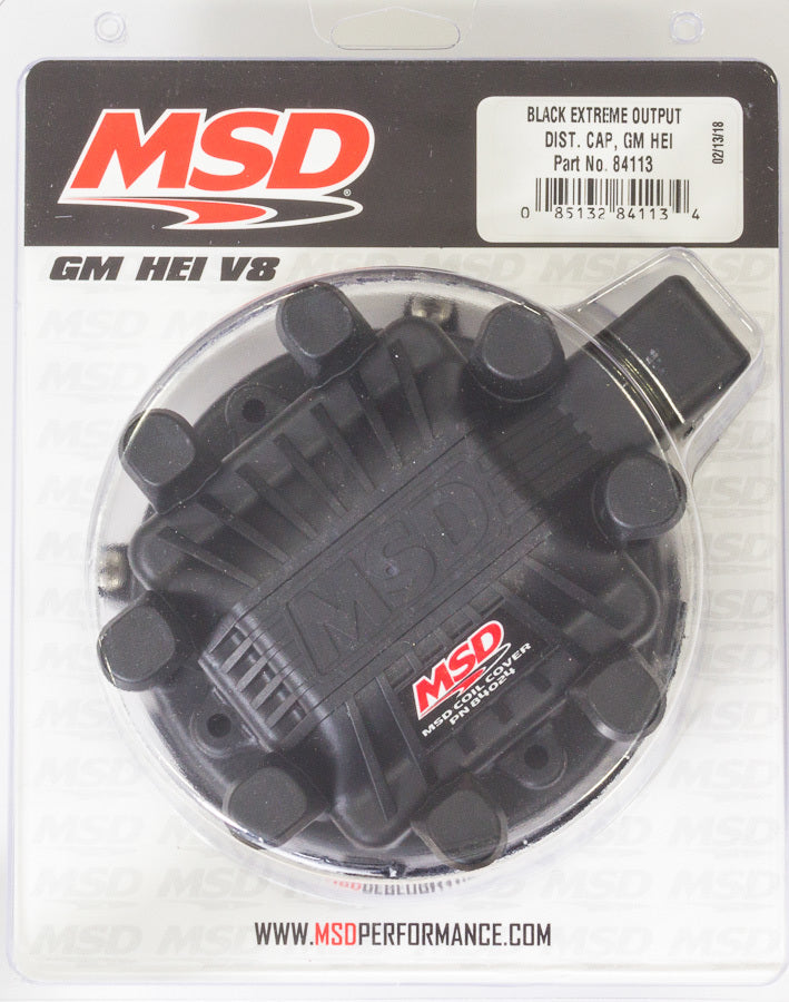 GM HEI Distributor Cap Black Distributor Caps MSD