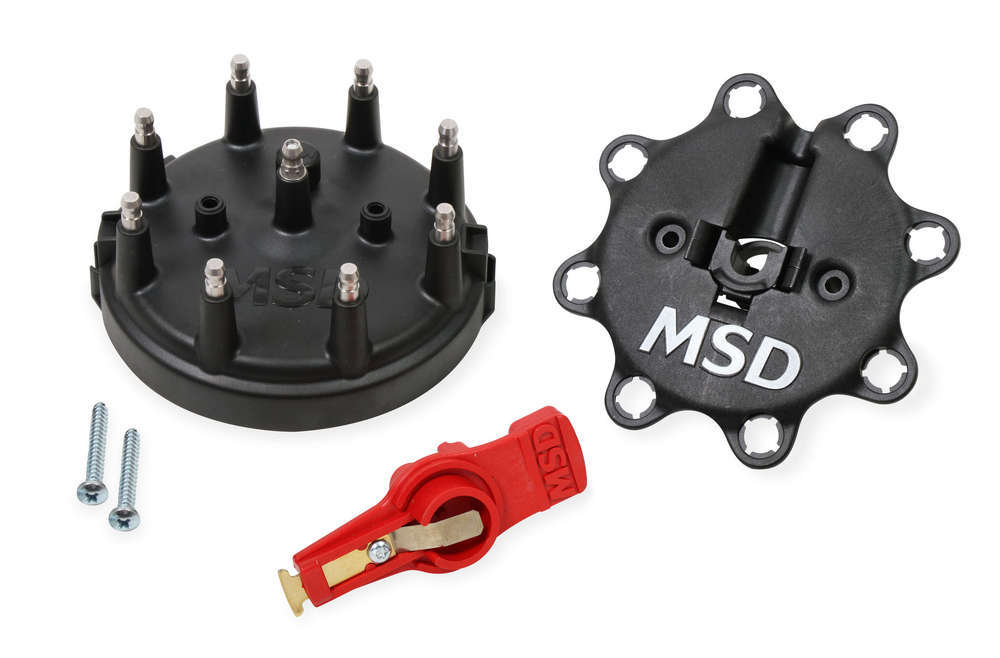 Cap & Rotor Kit - 85-95 Ford - Black Distributor Caps MSD