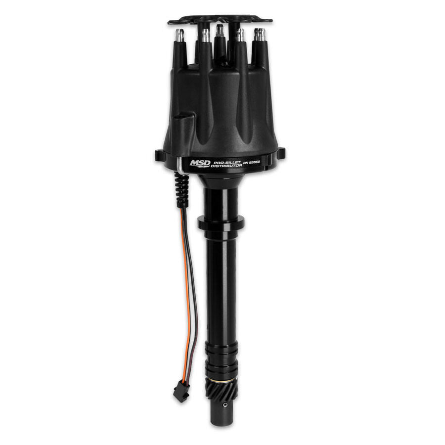 Chevy Dist. V-8 Billet w/Cap & Rotor - Black Distributors MSD