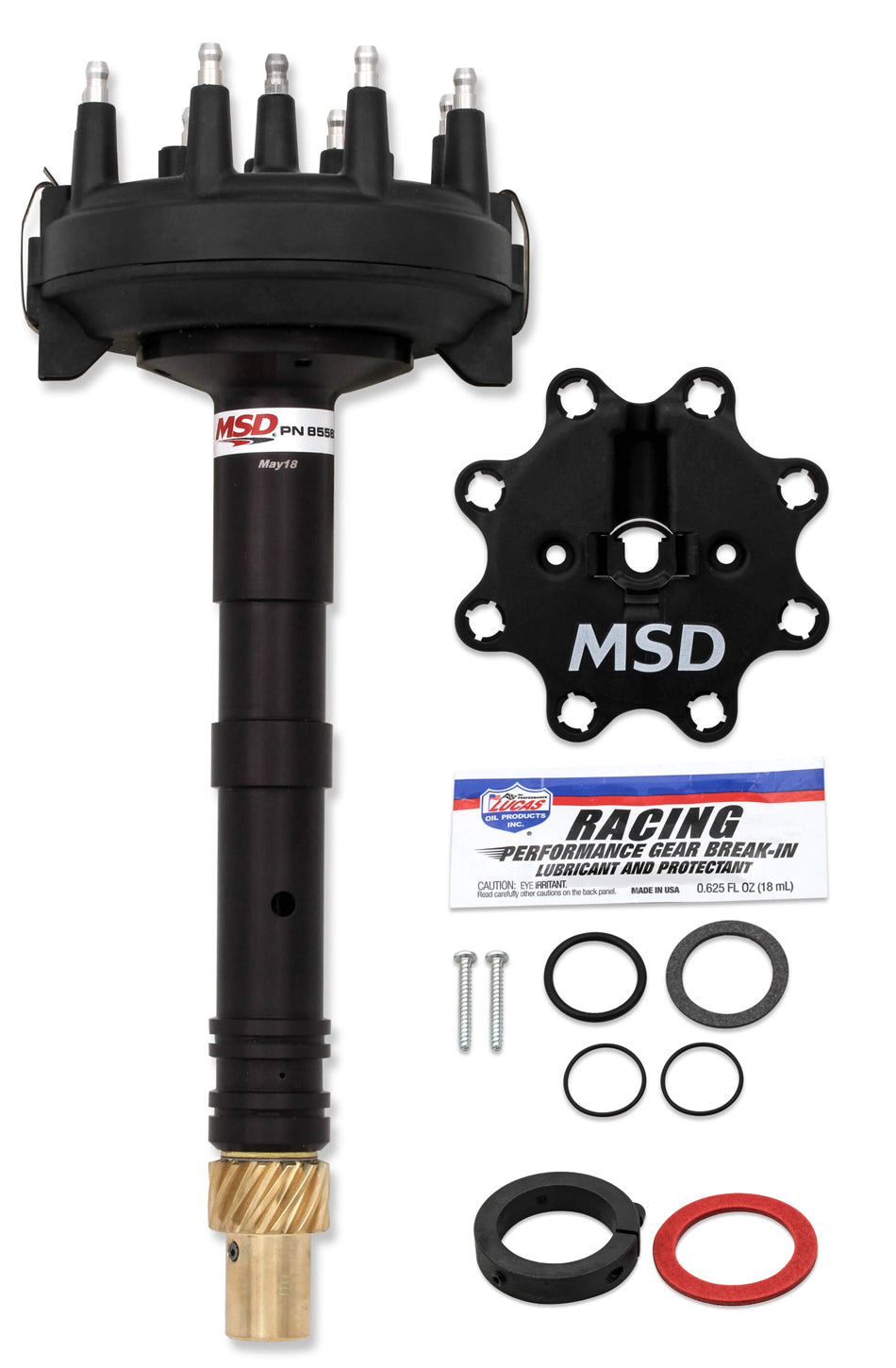 BBC L/P Crank Trigger Distributor - Black Distributors MSD