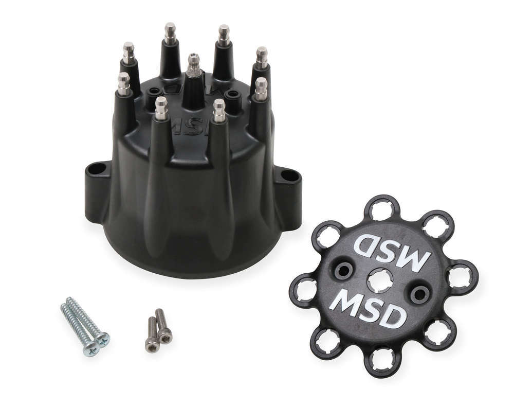 Marine HEI Tower Cap w/Wire Retainer Black Distributor Caps MSD