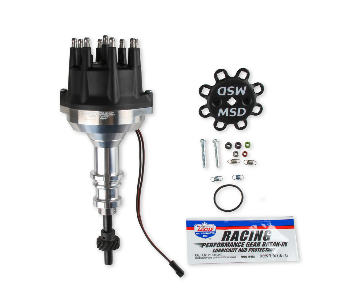 SBF 302 Pro-Billet Dist w/Small Cap & Steel Gear Distributors MSD