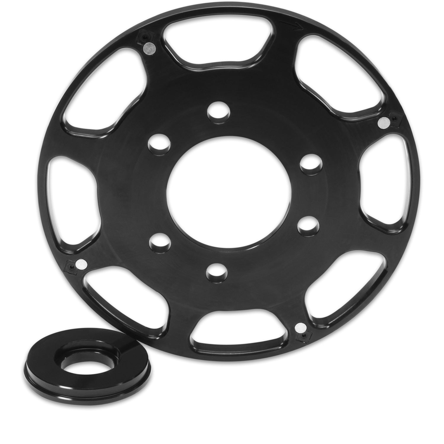 SBC 7in Crank Trigger Wheel Black Crank Trigger Wheels MSD