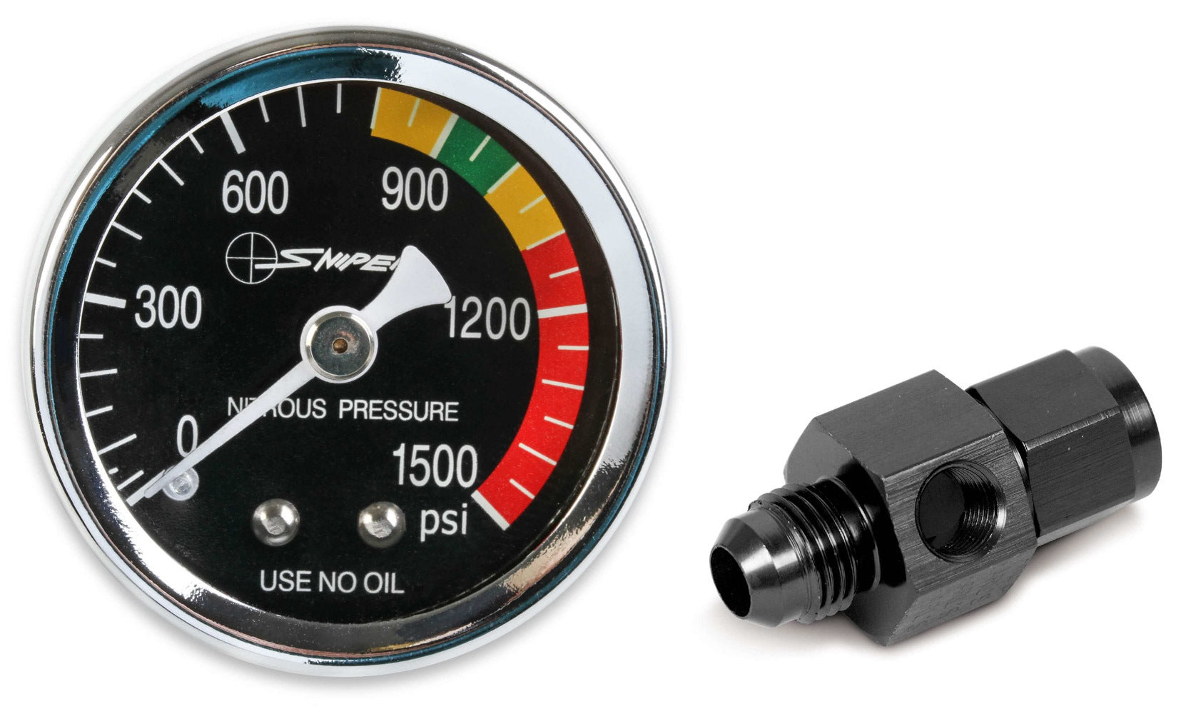 Sniper 1 1/2in N2O Gauge Comes w/AN-6 Adapter Analog Gauges Holley