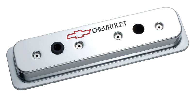 SBC Chrome Die Cast Center Bolt V/C's Engine Valve Cover Proform