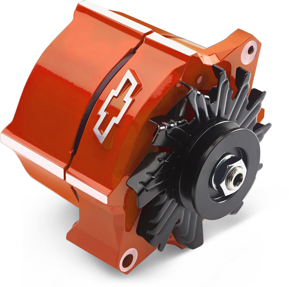 Alternator Raised Bowtie Emblem Orange Alternators/Generators and Components Proform