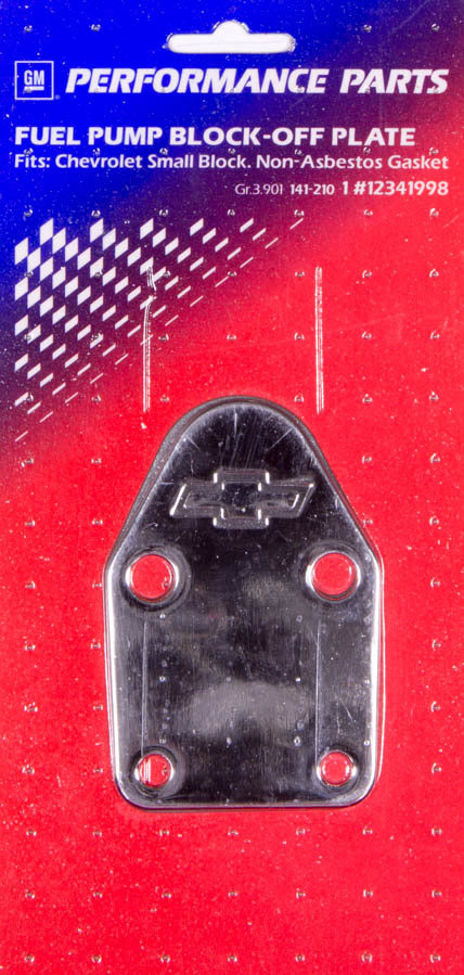 SBC Bowtie Fuel Pump Block Off Plate Fuel Pump Block-Off Plate Proform