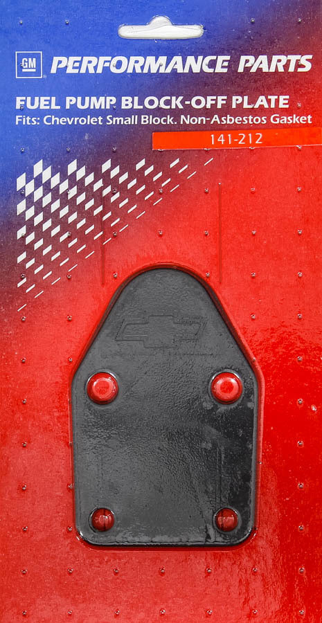SBC Fuel Pump Block-Off Plate Black Crinkle Fuel Pump Block-Off Plate Proform
