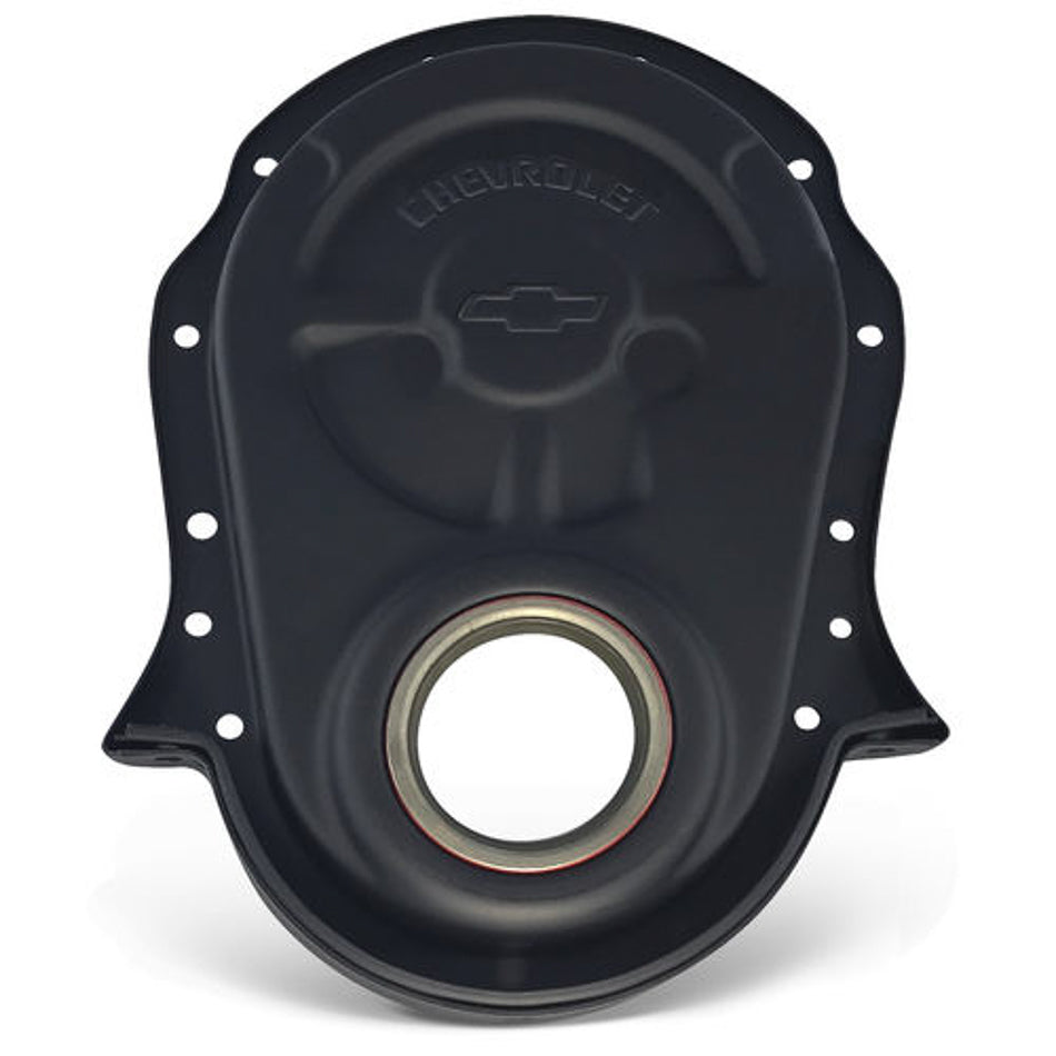 BBC Timing Chain Cover Black Crinkle Timing Covers Proform