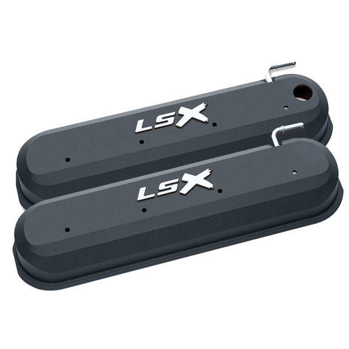 GM LS Valve Covers - Slant Edge Black Valve Covers Proform