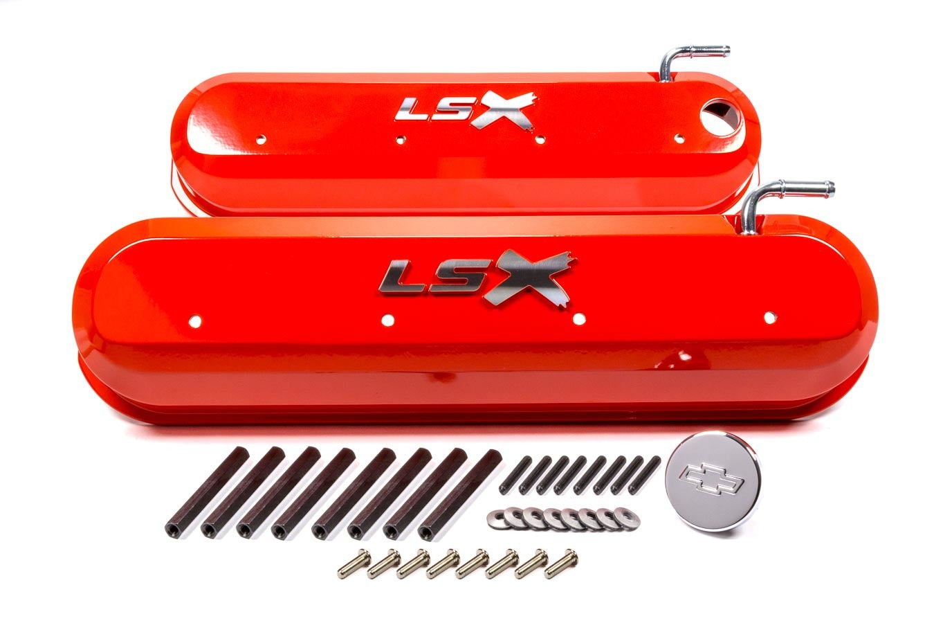 GM LS Valve Covers - Slant Edge - Orange Valve Covers Proform
